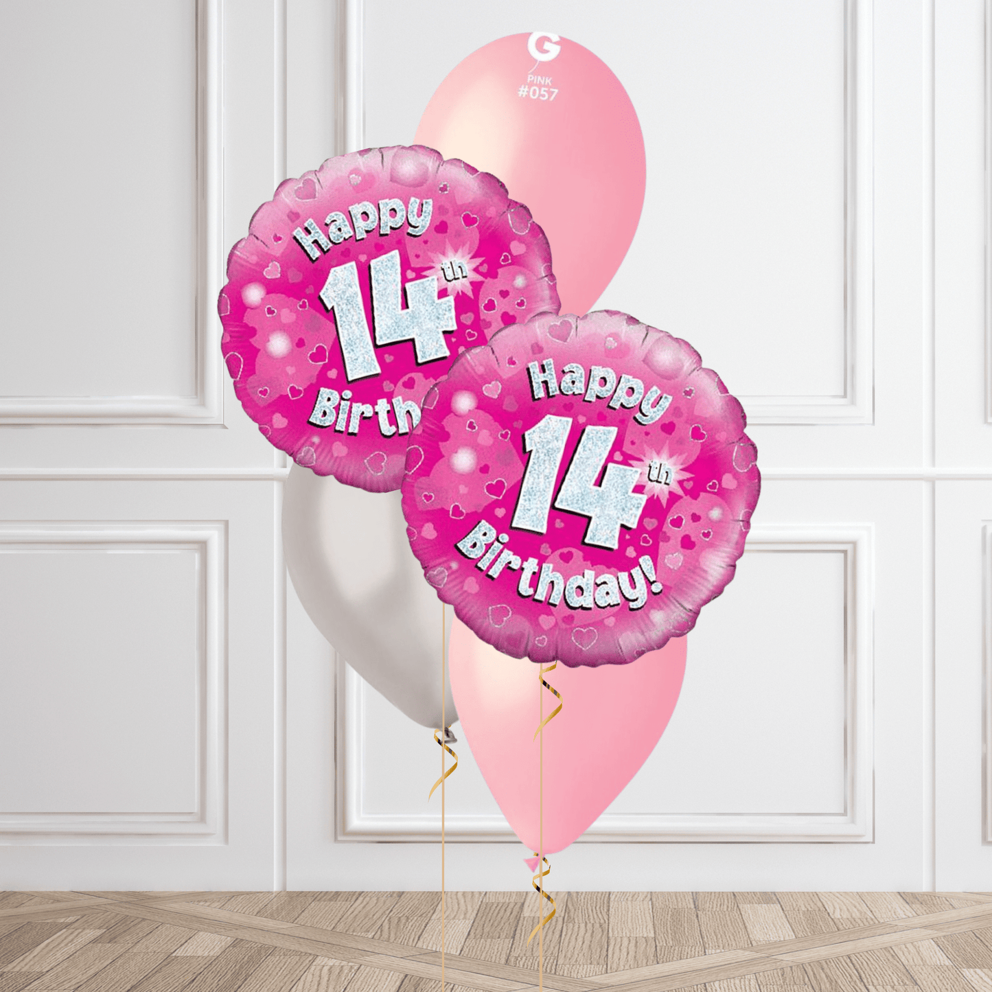 Pink Sparkle 14th Birthday Balloon Bouquet | The Party Hut