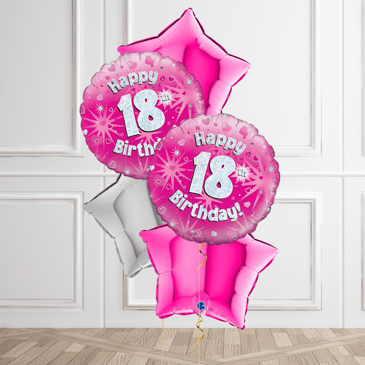 Pink Sparkle 18th Birthday Balloon Bouquet | The Party Hut