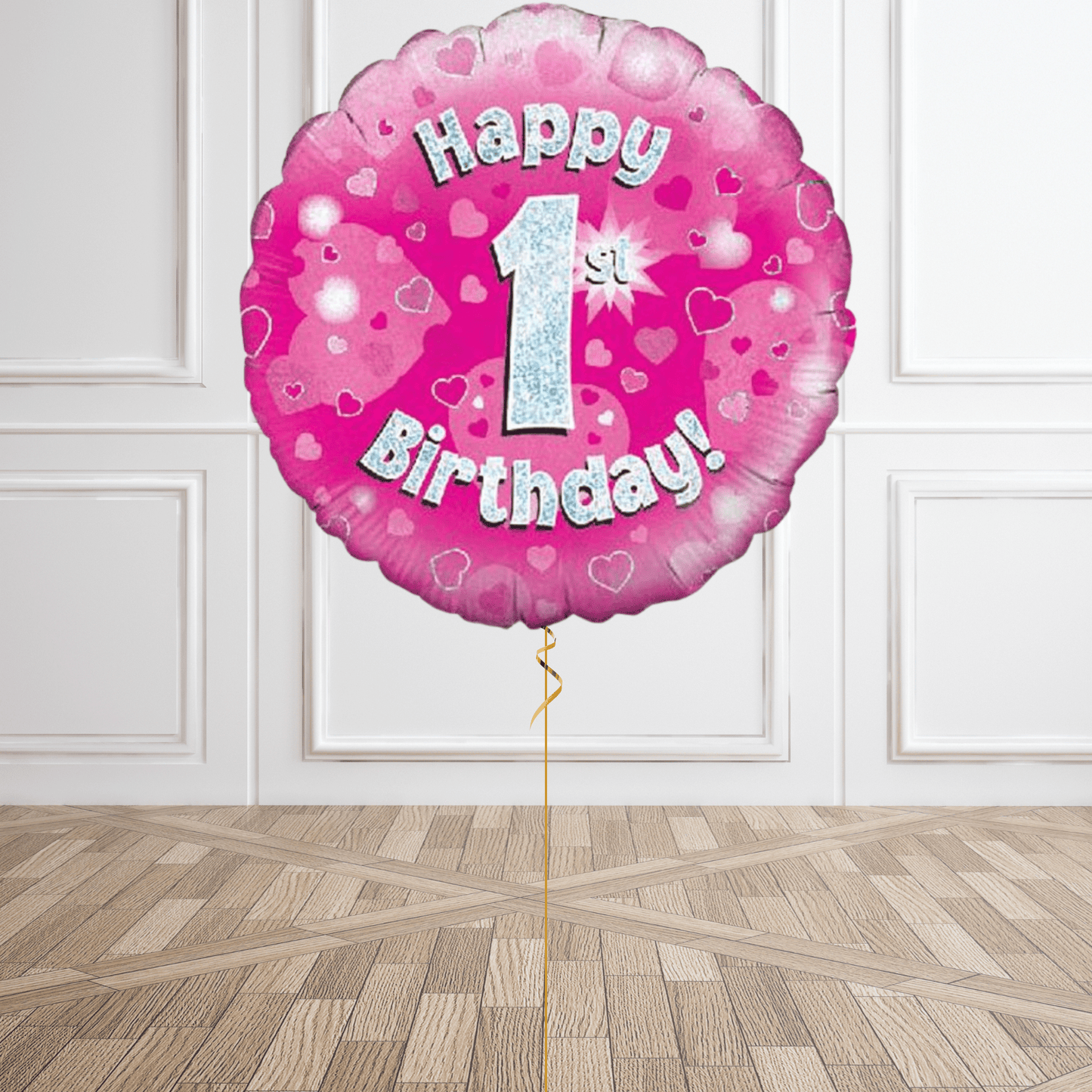 Pink Sparkle 1st Birthday Balloon Bouquet | The Party Hut