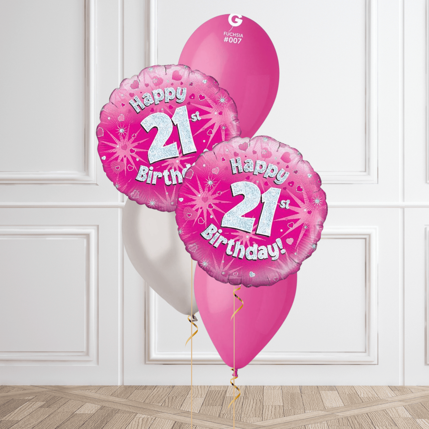 Pink Sparkle 21st Birthday Balloon Bouquet | The Party Hut