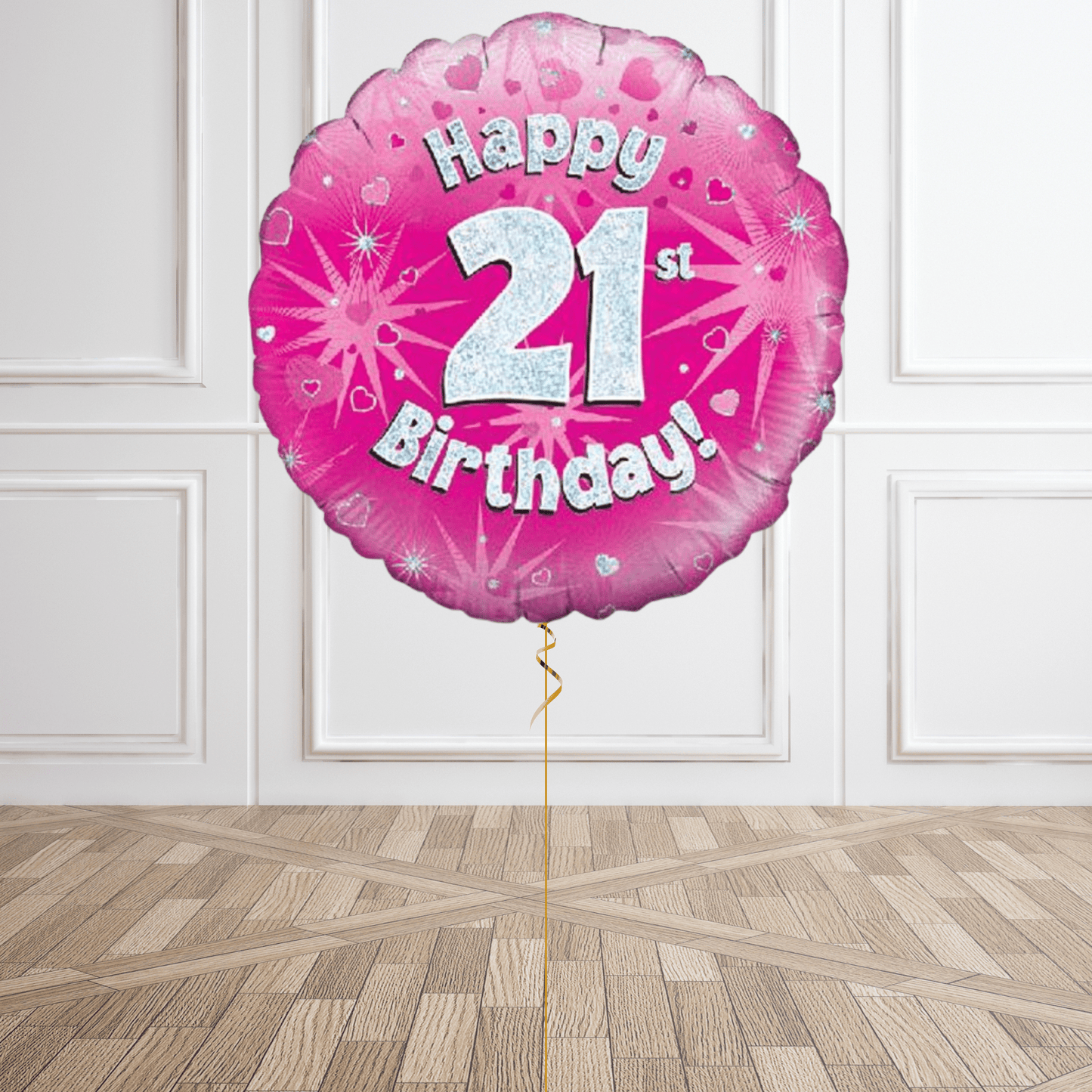 Pink Sparkle 21st Birthday Balloon Bouquet | The Party Hut