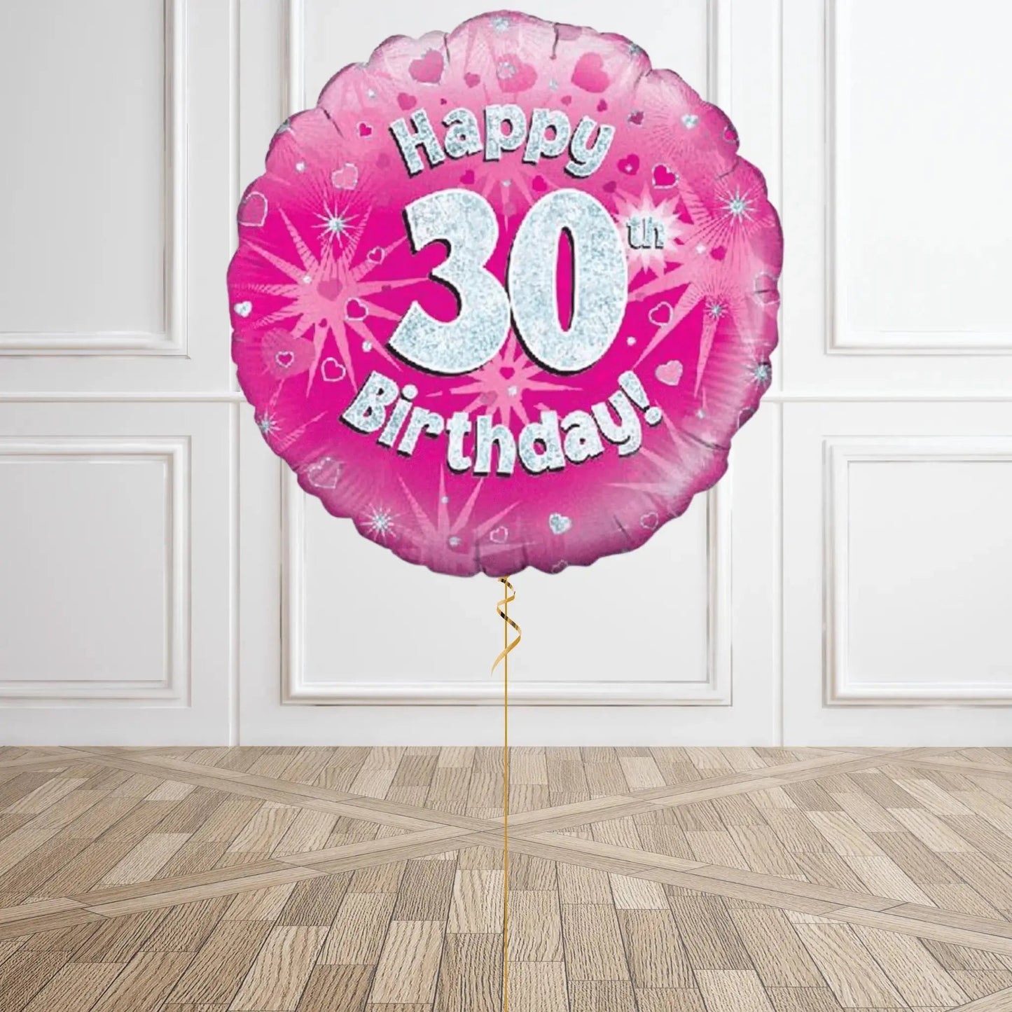 Pink Sparkle 30th Birthday Balloon Bouquet | The Party Hut