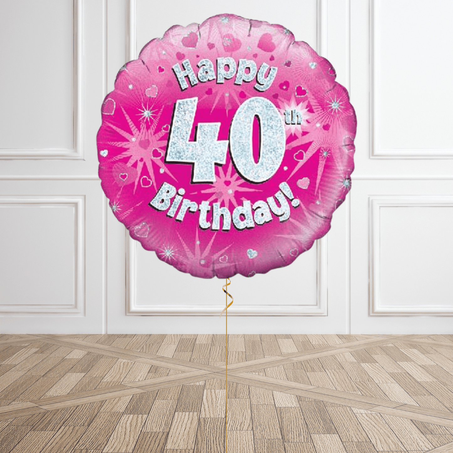 Pink Sparkle 40th Birthday Balloon Bouquet | The Party Hut