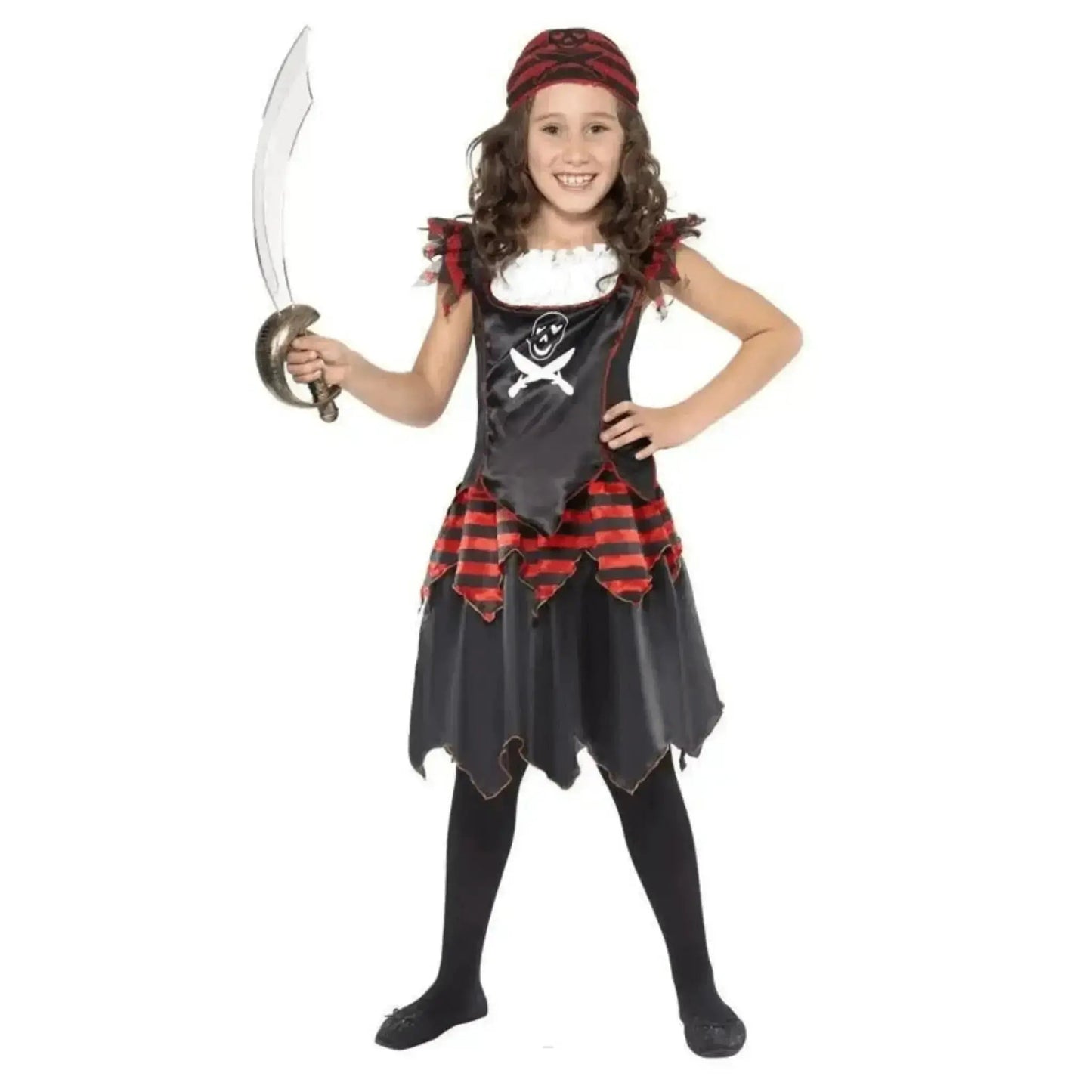 Pirate Skull & Crossbones Girl Costume | The Party Hut