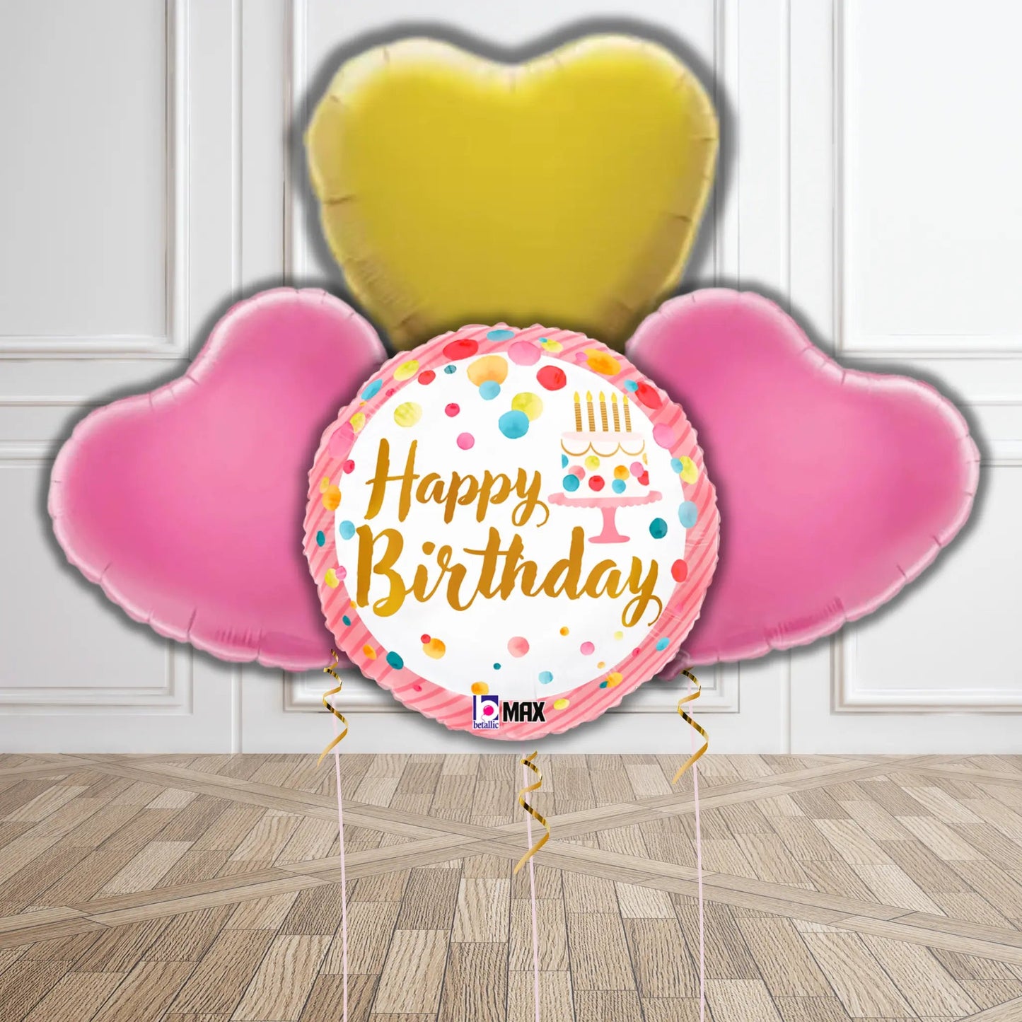 Polka Dot Birthday Cake Balloon Bouquet | The Party Hut