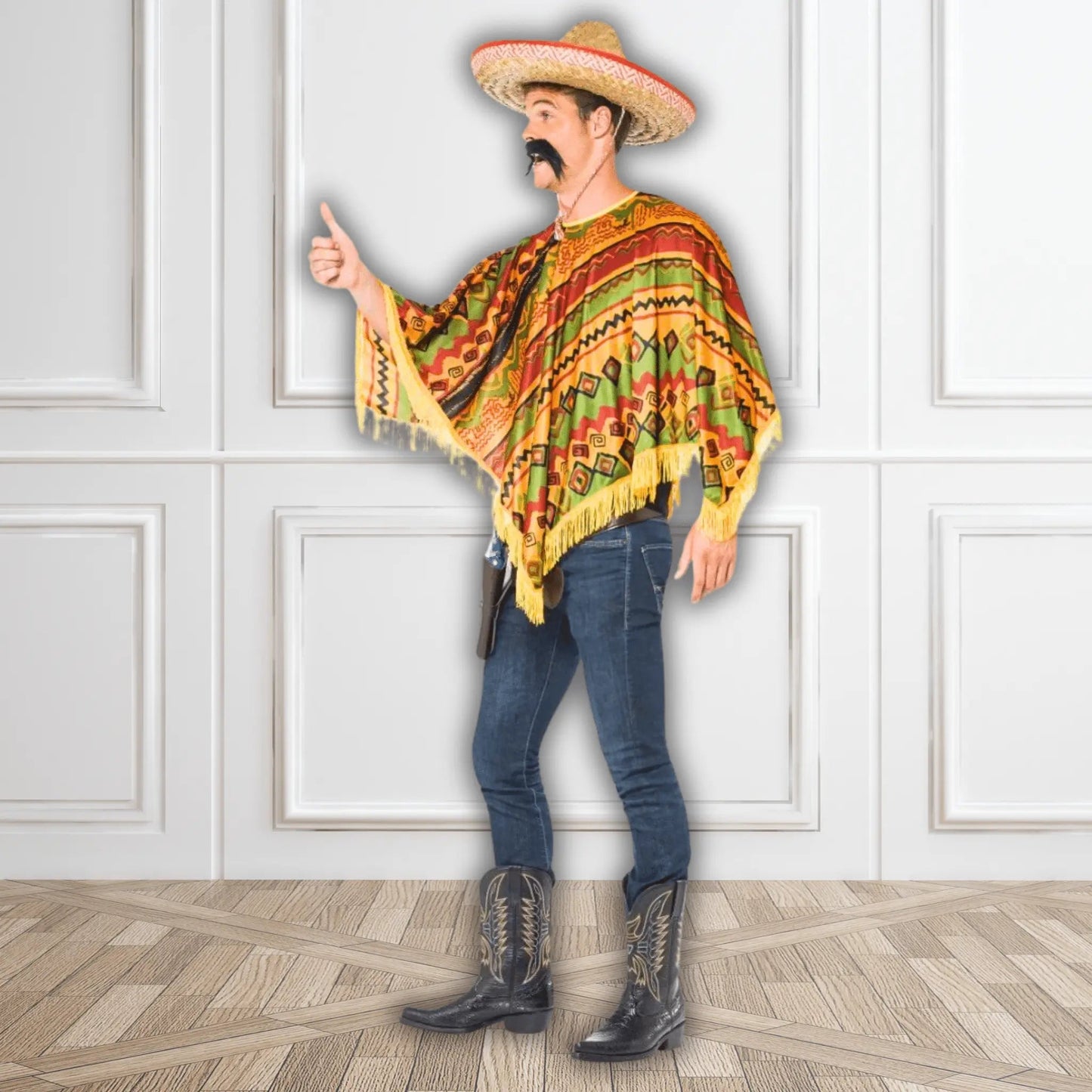 Poncho & Moustache Set | The Party Hut