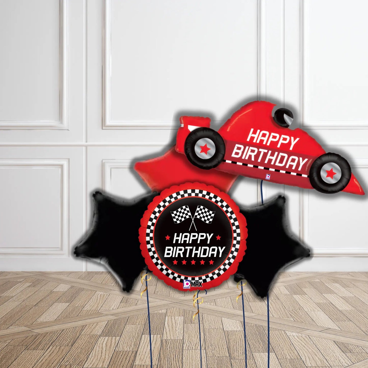 Race Car Birthday Balloon Bouquet | The Party Hut