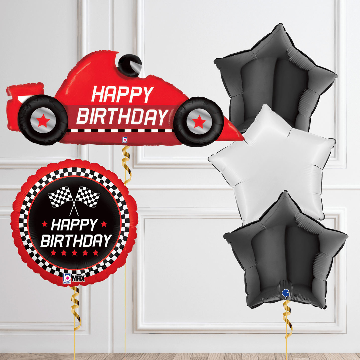 Racing Car Birthday Balloon Bouquet | The Party Hut