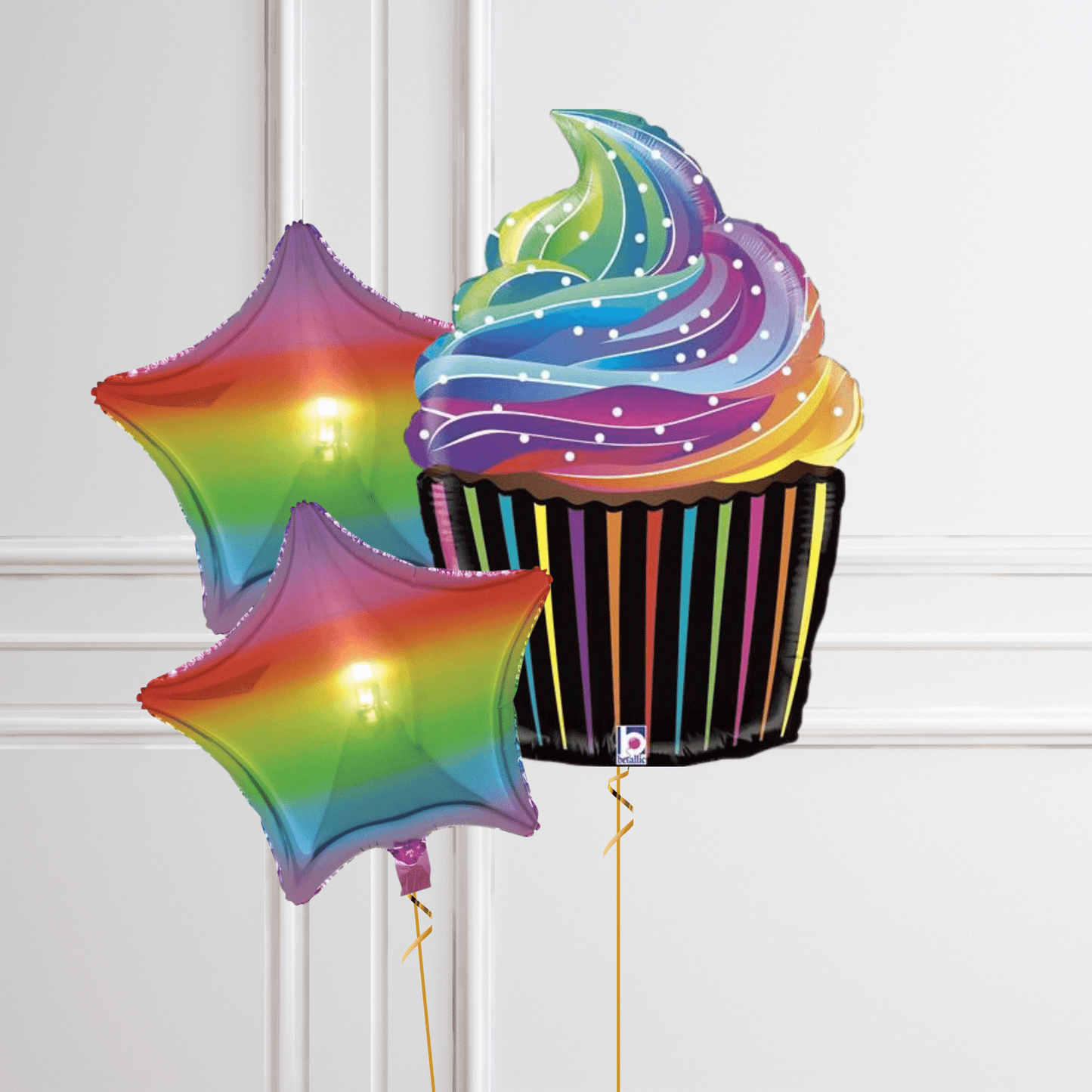 Rainbow Cupcake Foil Balloon Package | The Party Hut