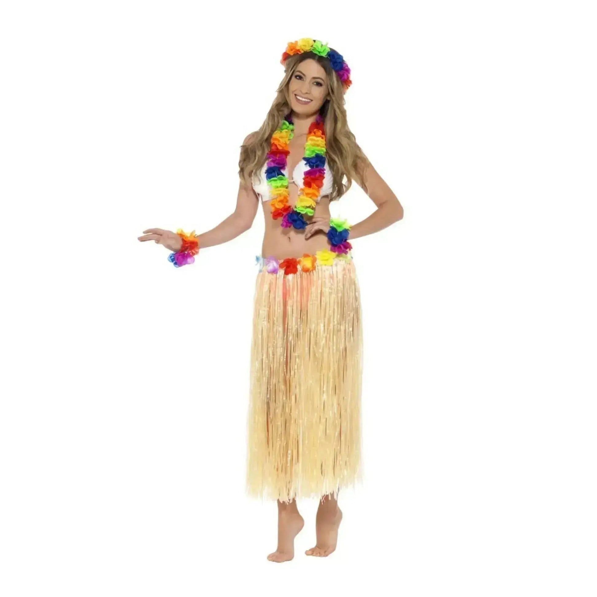 Rainbow Hawaiian Lei Set