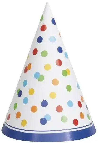 Rainbow Party Hats 8PK | The Party Hut