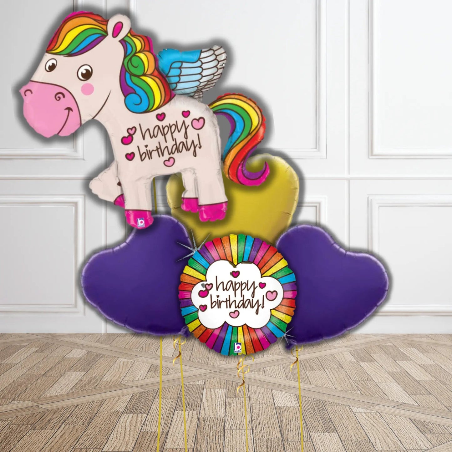 Rainbow Pegasus Birthday Balloon Bouquet Set | The Party Hut