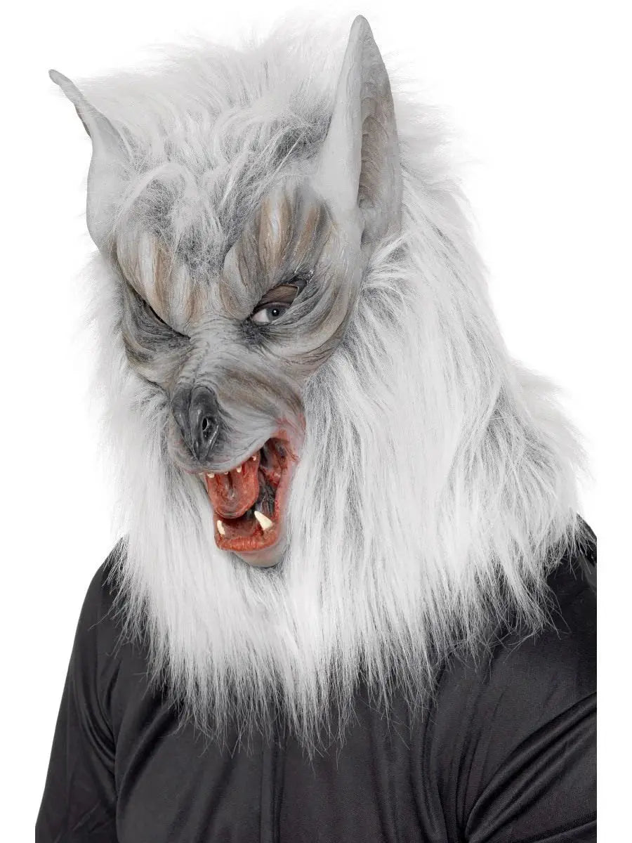 Realistic Wolf Mask Costume Accessory | The Party Hut