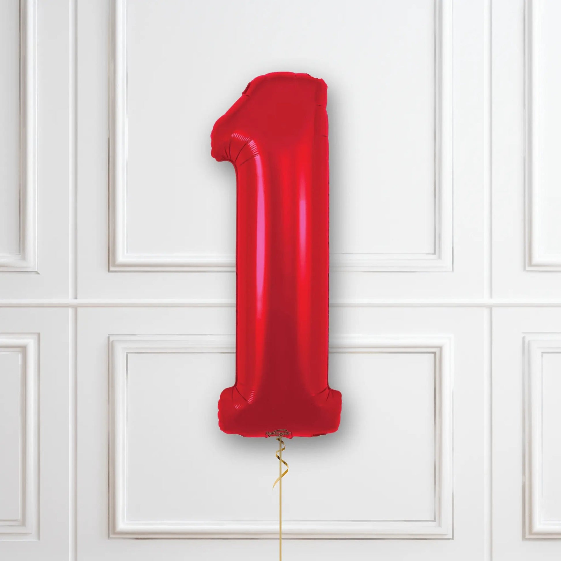 Red Number Balloons - 34", With Helium