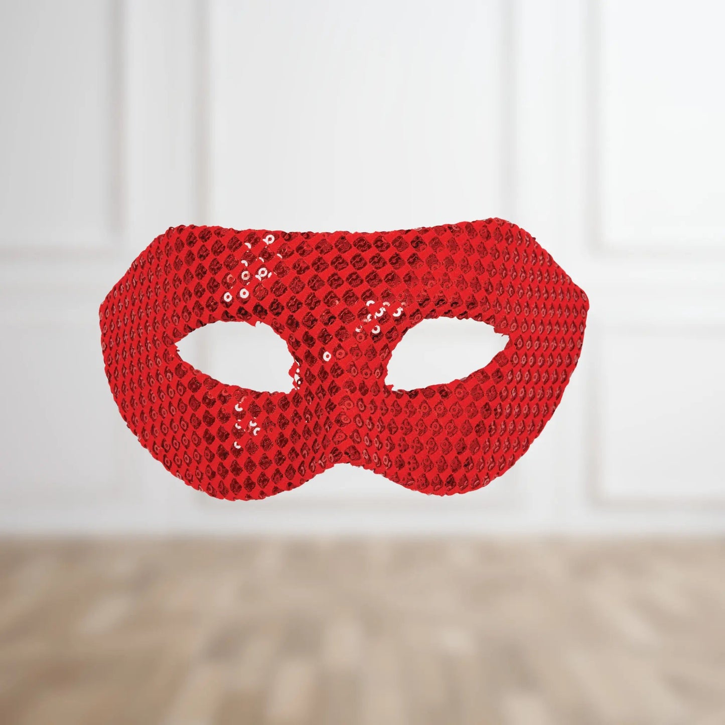 Red Sequin Eyemask – Sparkling Masquerade Accessory | The Party Hut