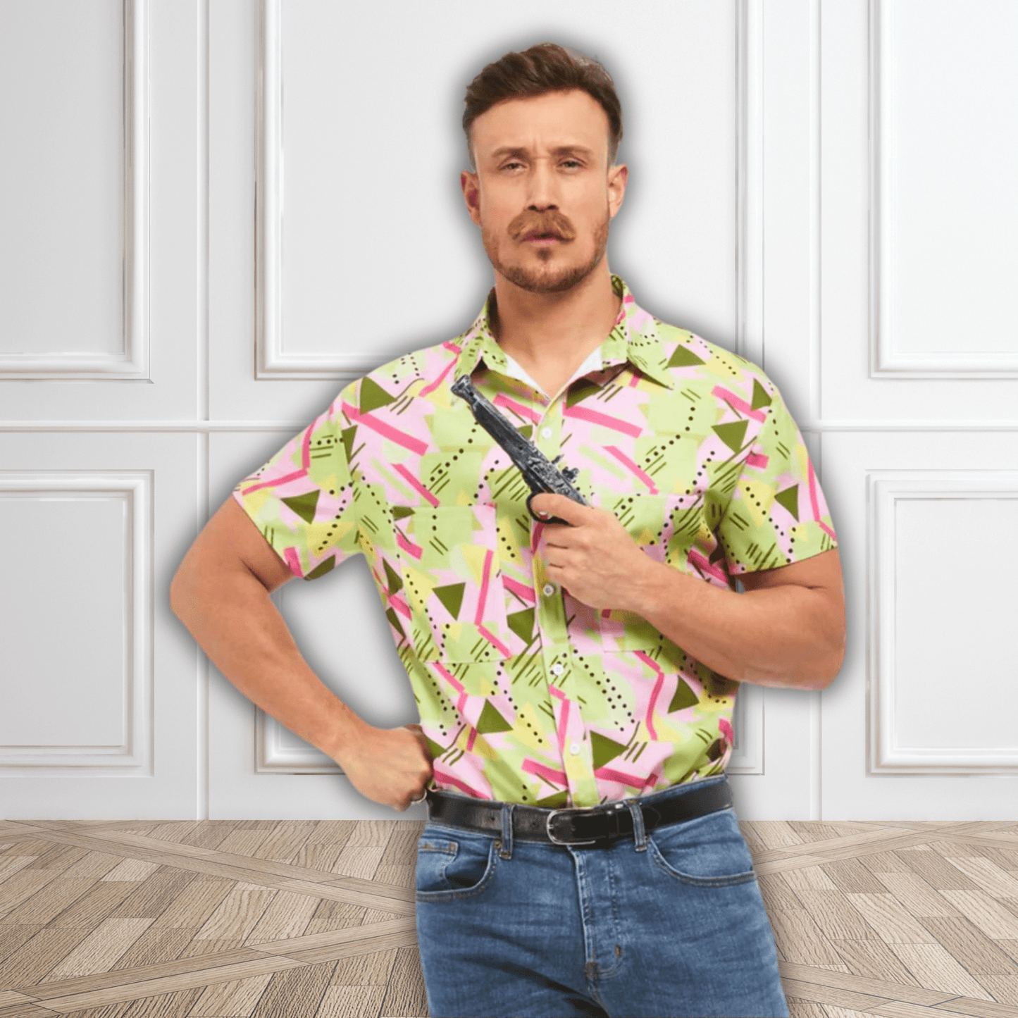 Retro 80s Graphic Print Party Shirt | The Party Hut