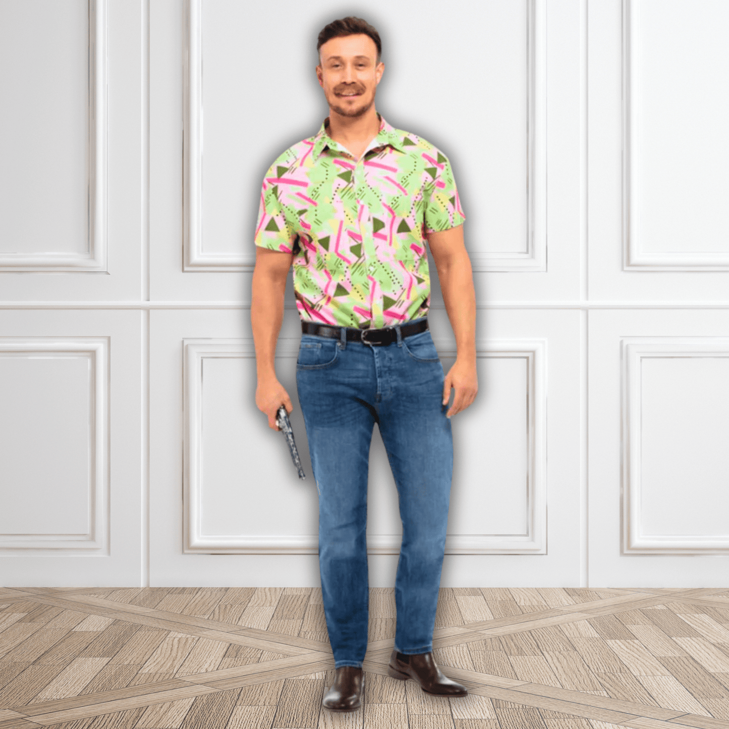 Retro 80s Graphic Print Party Shirt | The Party Hut