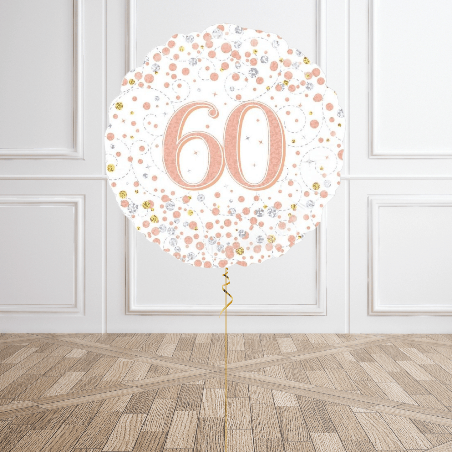 Rose Gold 60th Birthday Balloon Bouquet | The Party Hut