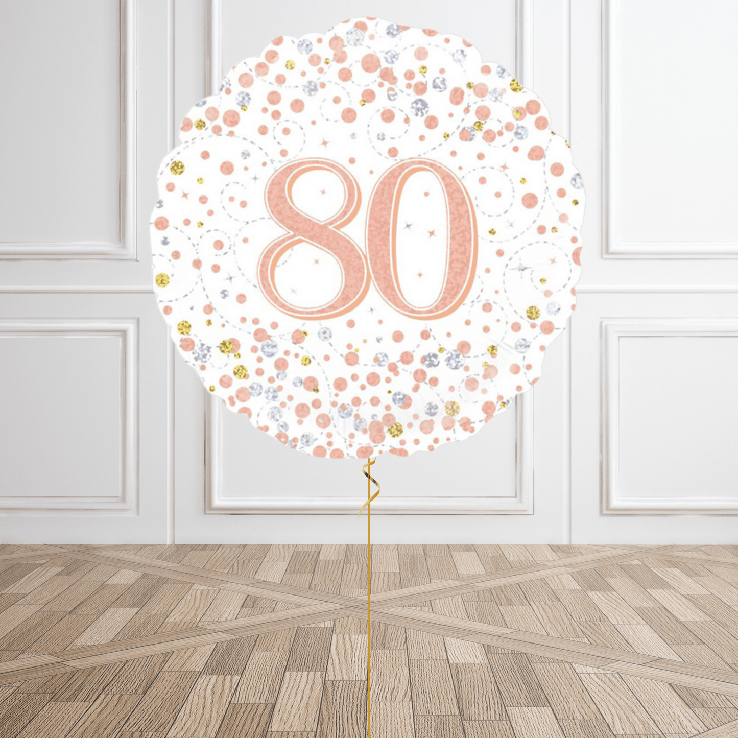 Rose Gold 80th Birthday Balloon Bouquet | The Party Hut