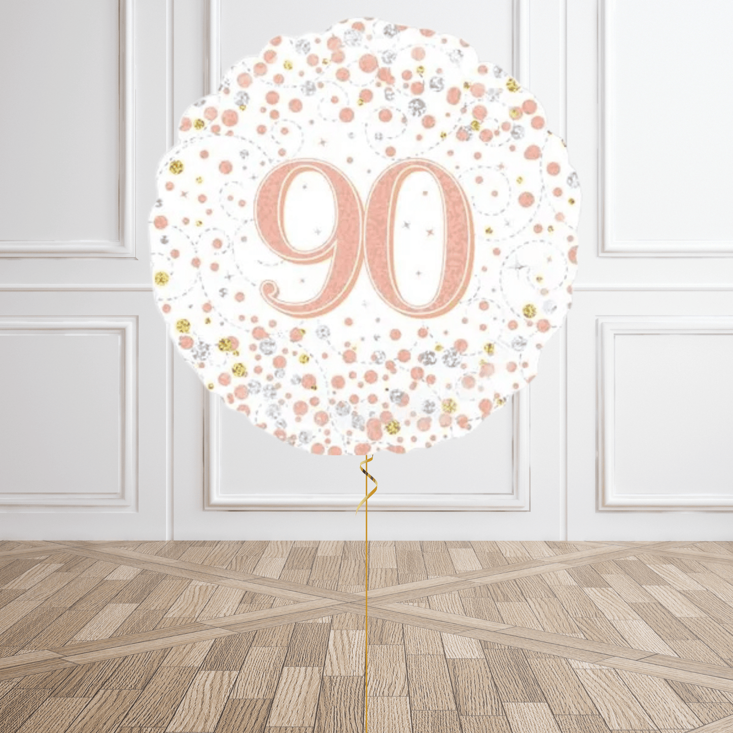 Rose Gold 90th Birthday Balloon Bouquet | The Party Hut