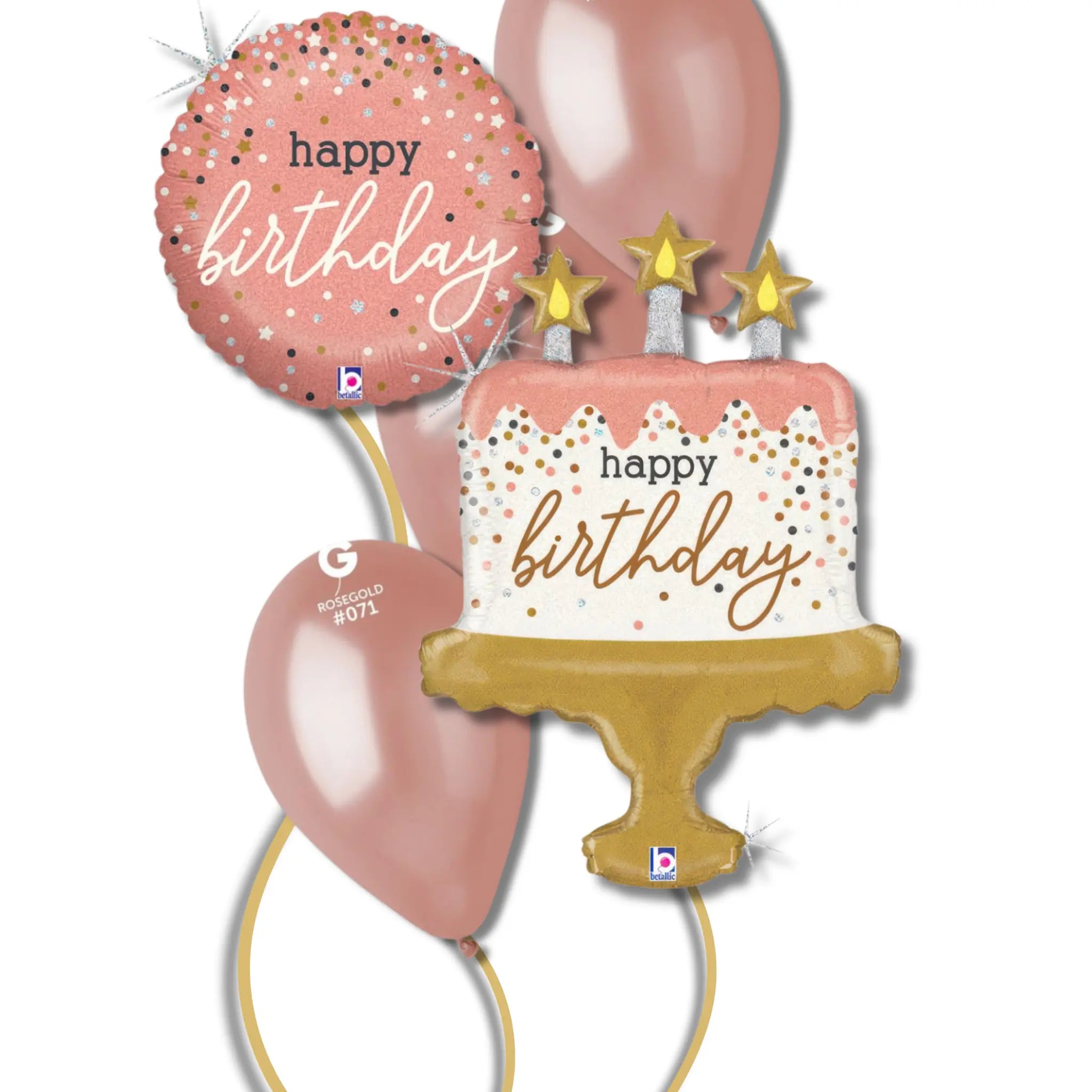 Rose Gold Birthday Balloons | The Party Hut