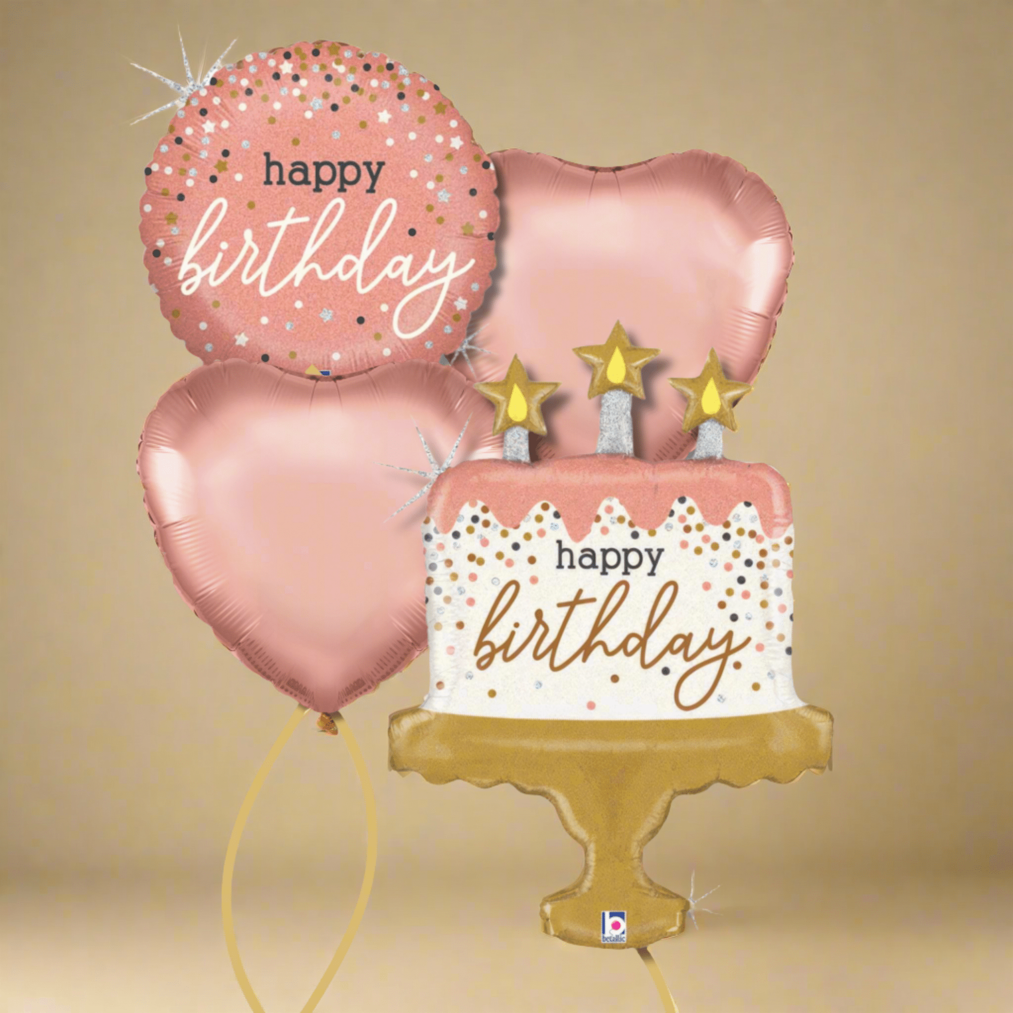 Rose Gold Birthday Balloons | The Party Hut