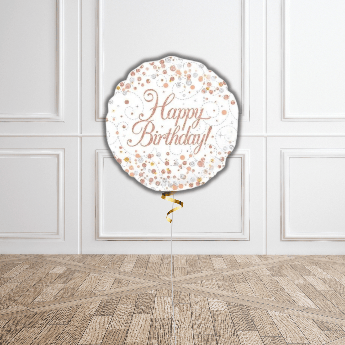 Rose Gold Happy Birthday Balloon Bouquet Set | The Party Hut