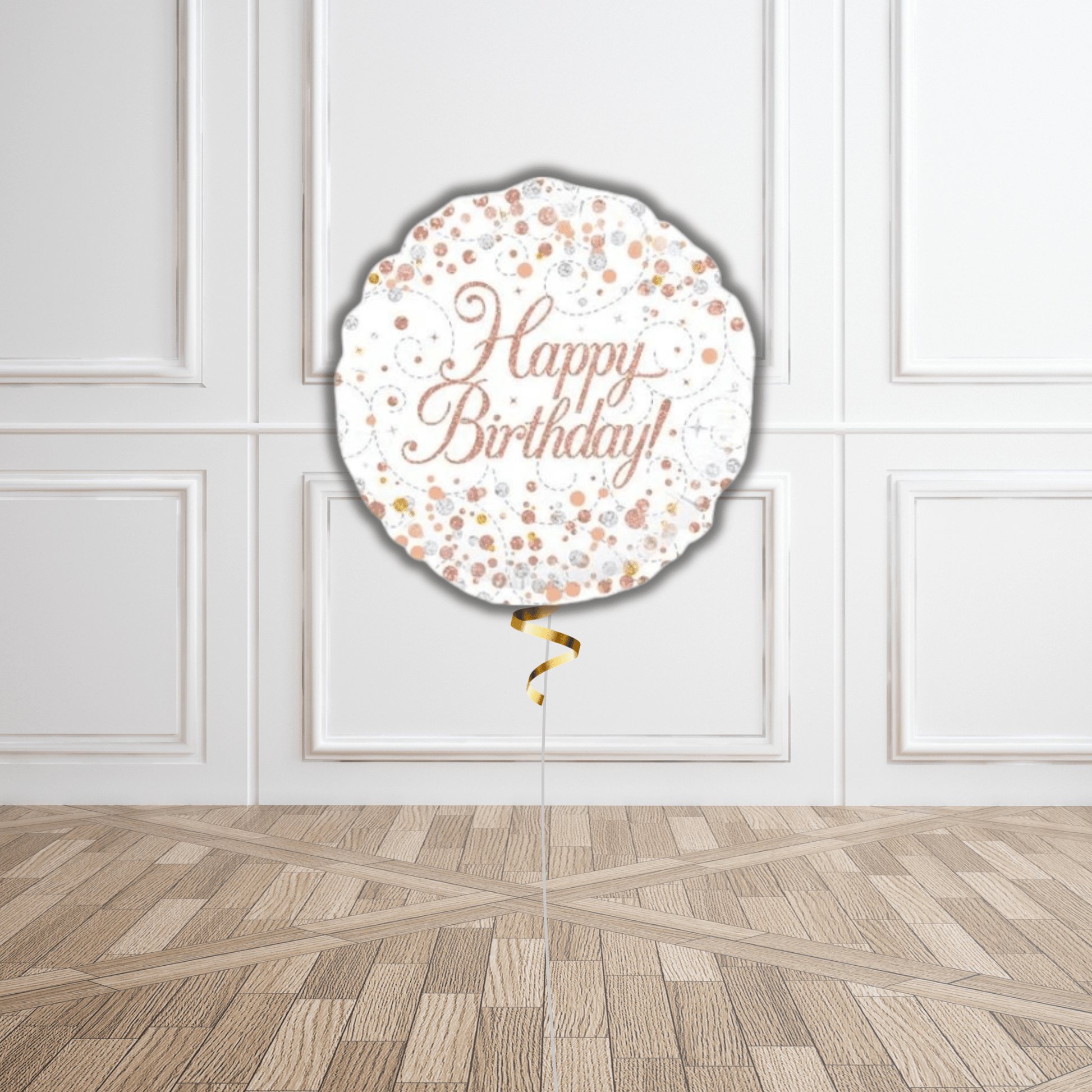 Rose Gold Happy Birthday Balloon Bouquet Set