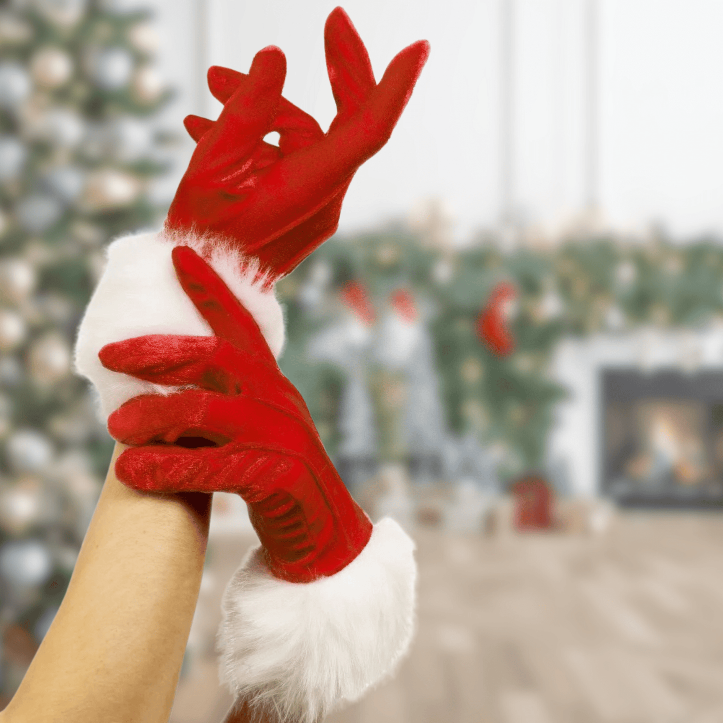 Santa Gloves – Red Gloves for the Perfect Festive Look | The Party Hut