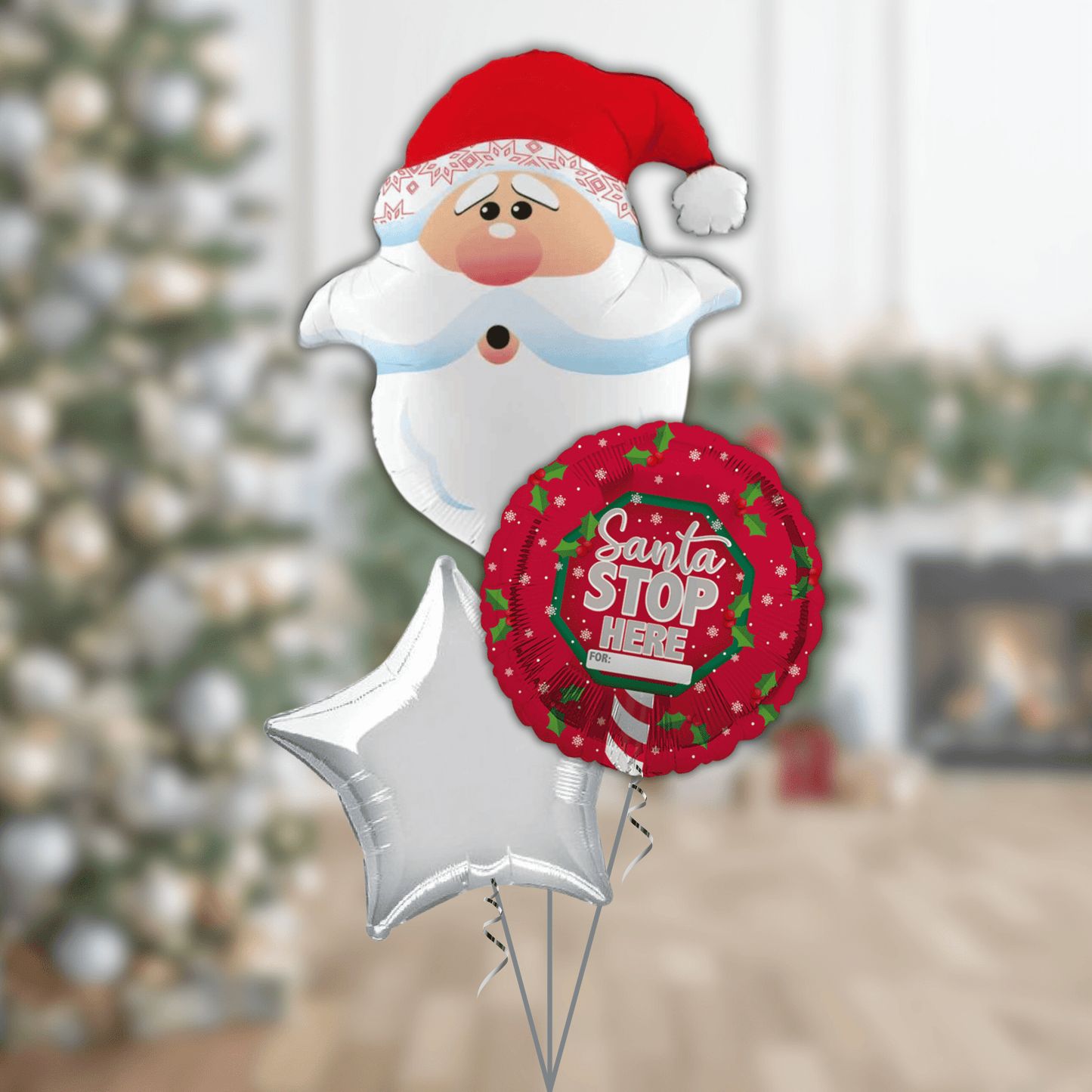 Santa Stop Here Foil Balloon Display | The Party Hut