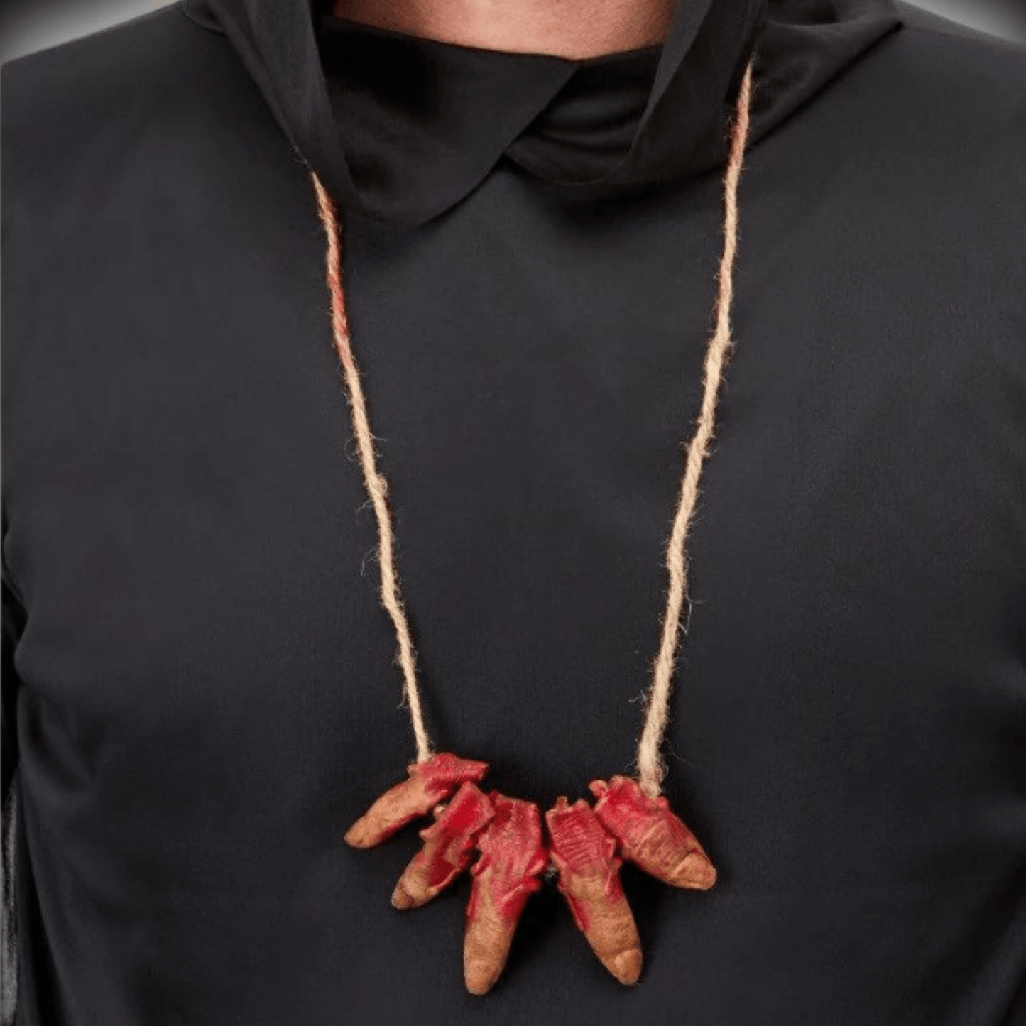 Severed Finger Necklace - Gruesome Horror Accessory | The Party Hut