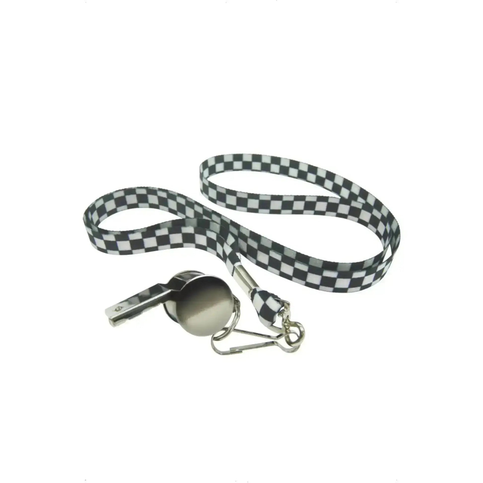 Silver Metal Whistle with Lanyard