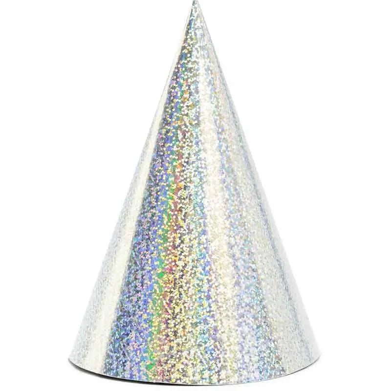 Silver Party Hats 6PK | The Party Hut