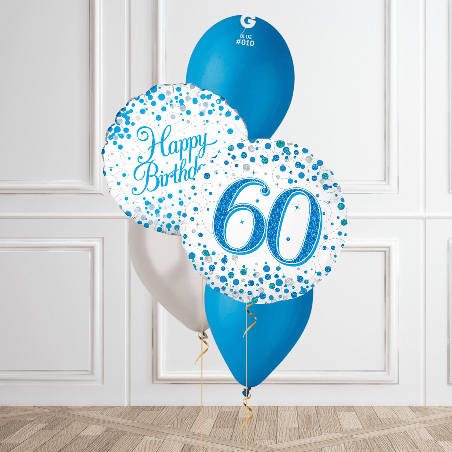 Silver Sparkle 60th Birthday Balloon Bouquet | The Party Hut