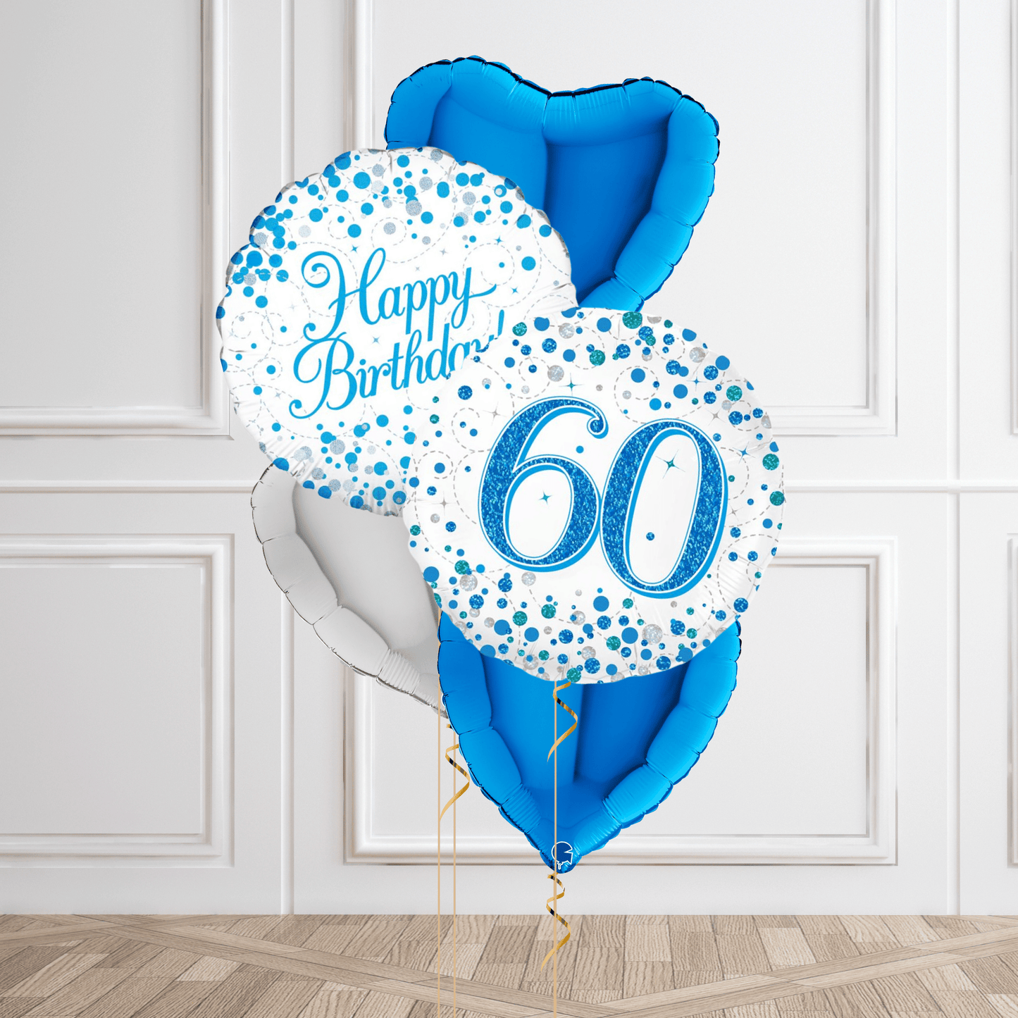 Silver Sparkle 60th Birthday Balloon Bouquet | The Party Hut