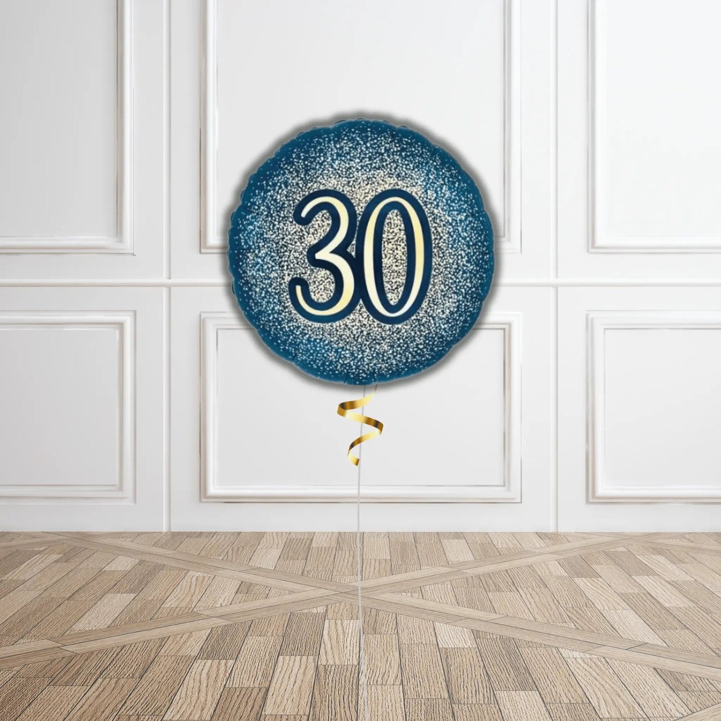 Sparkling Navy & Gold 30th Birthday Balloon Bouquet | The Party Hut