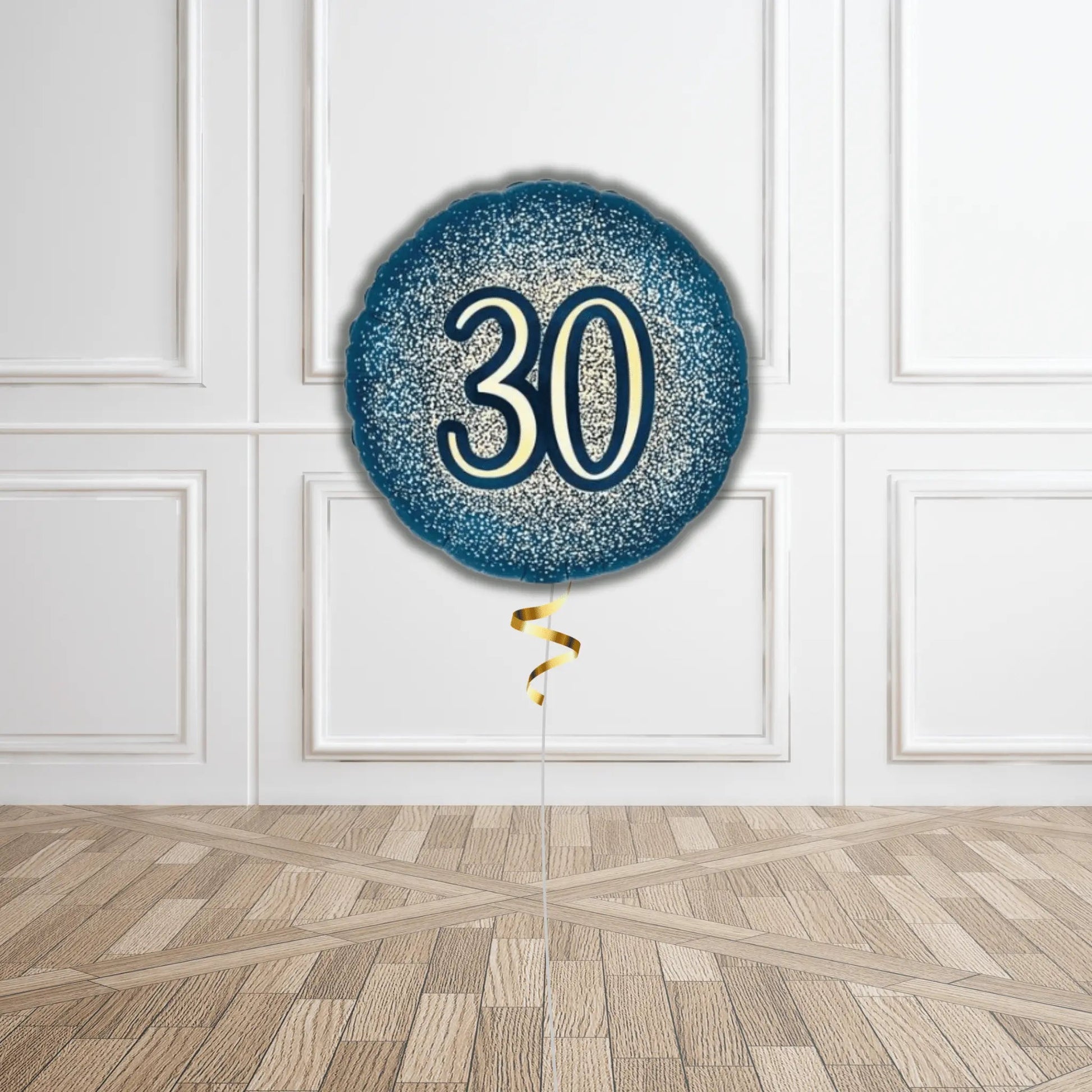 Sparkling Navy & Gold 30th Birthday Balloon Bouquet