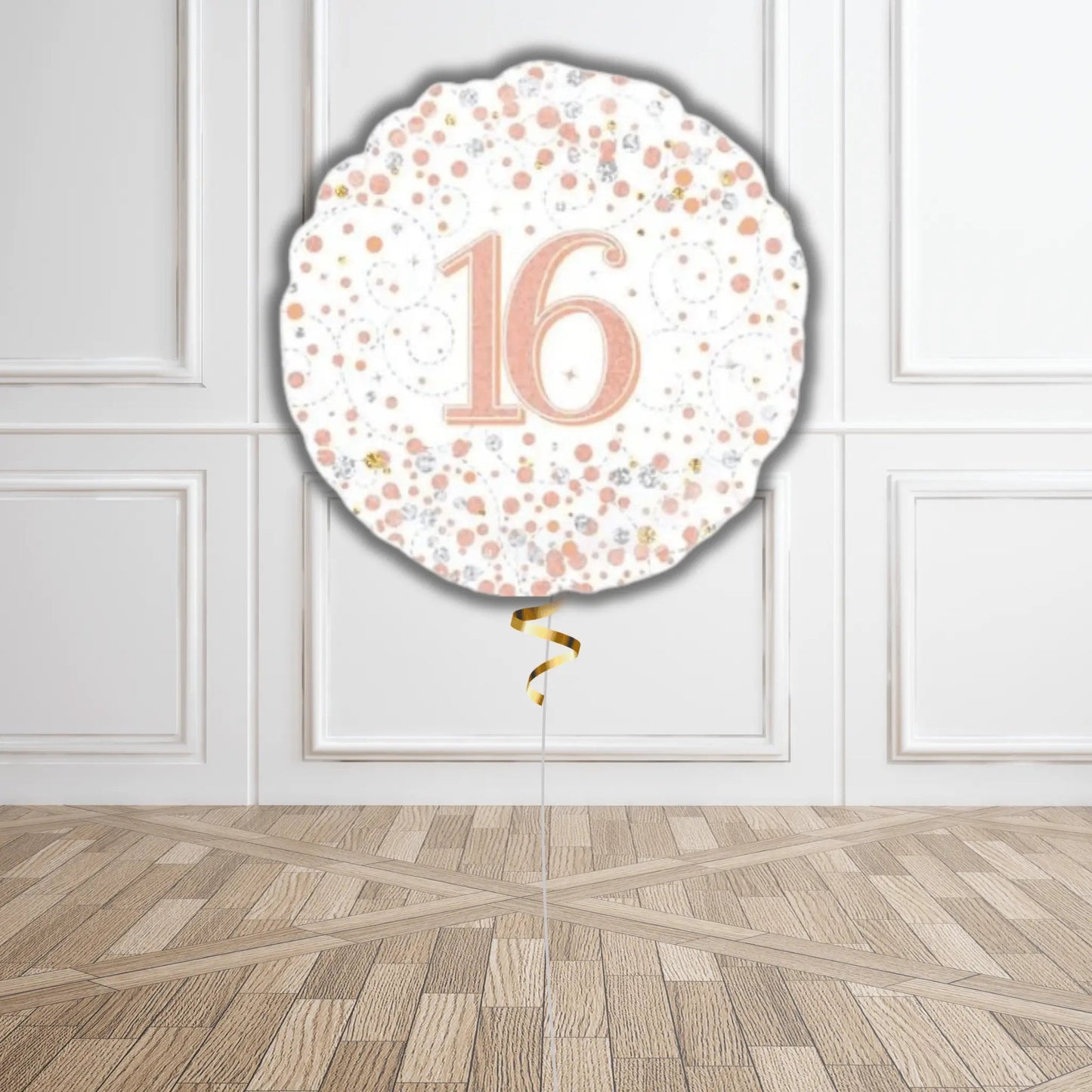 Sparkling Rose Gold 16th Birthday Balloon Bouquet | The Party Hut