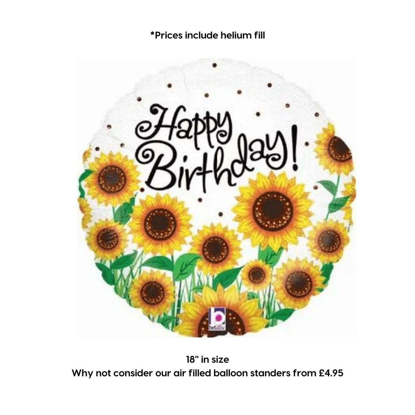 Sunny Sunflower Birthday Balloon | The Party Hut