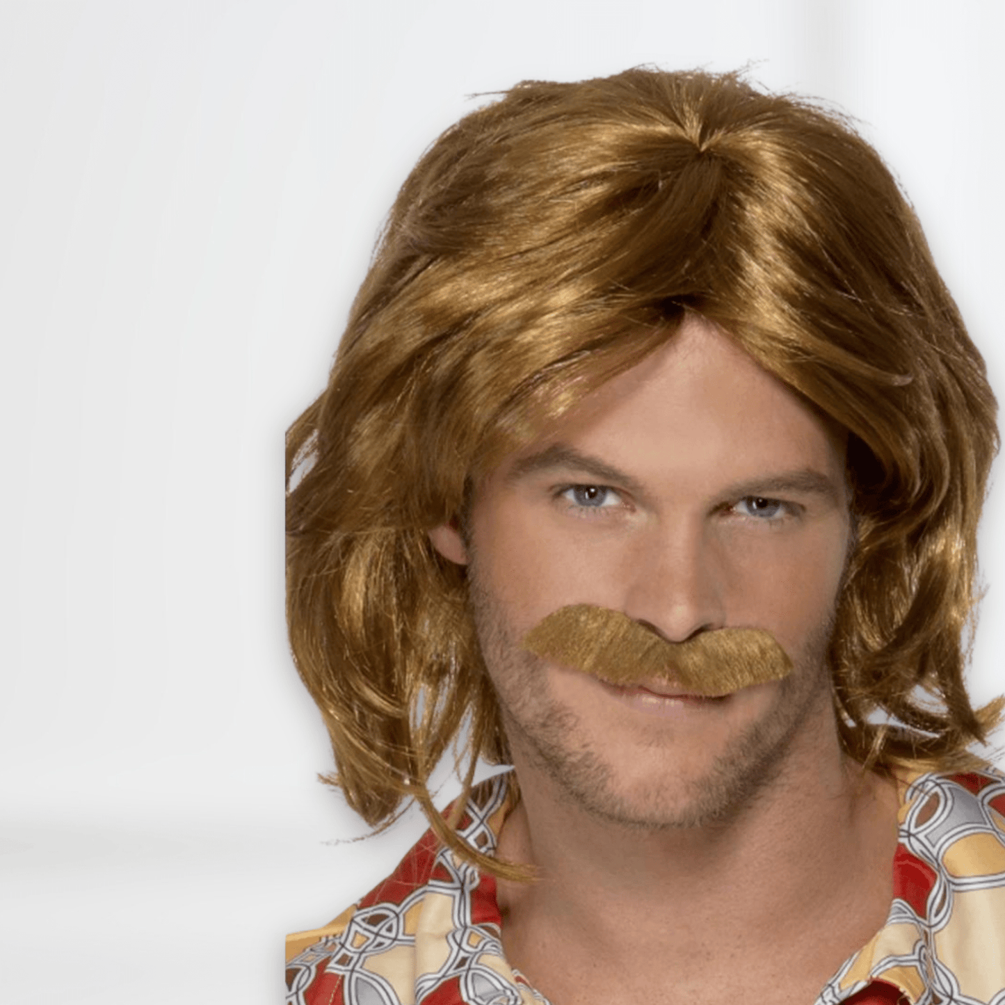 Super Trouper 70s Wig & Mustache Se | The Party Hut