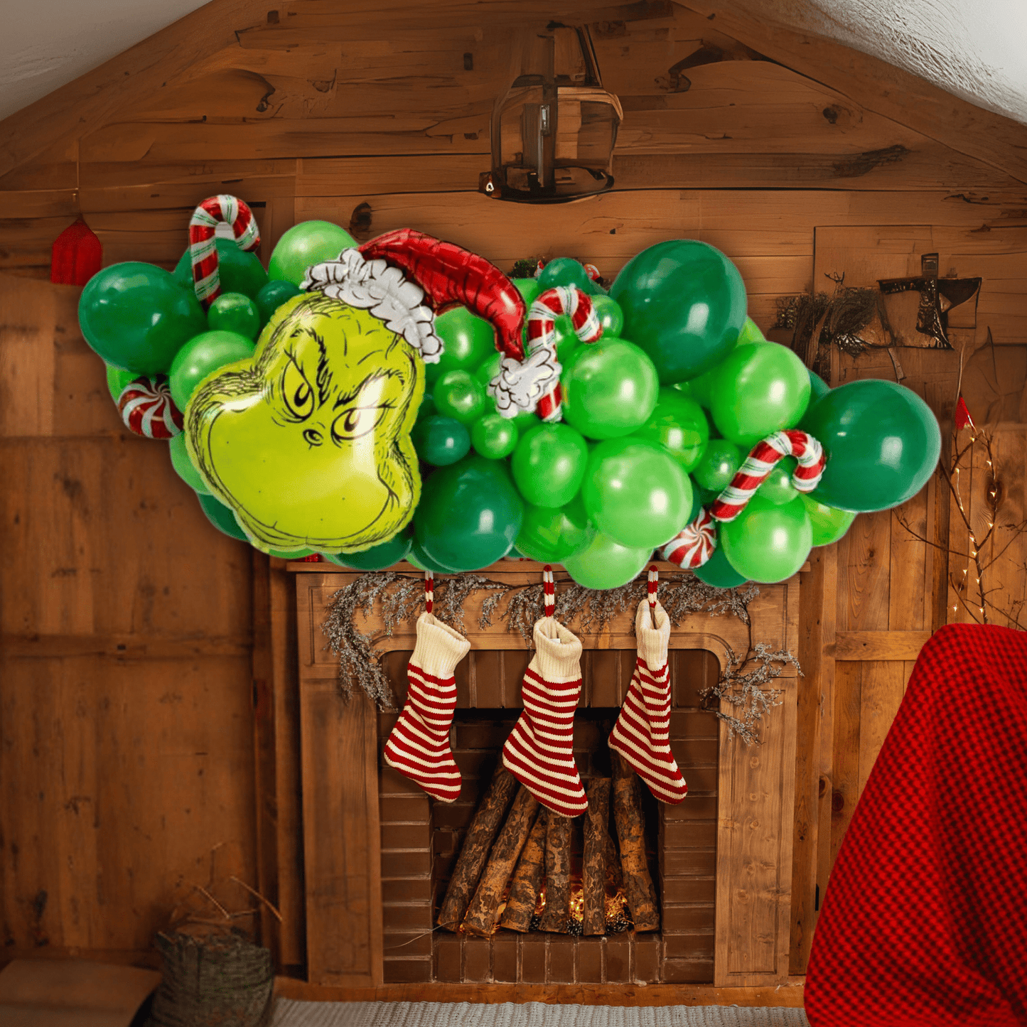 The Grinch - Themed 2m Balloon Garland | The Party Hut