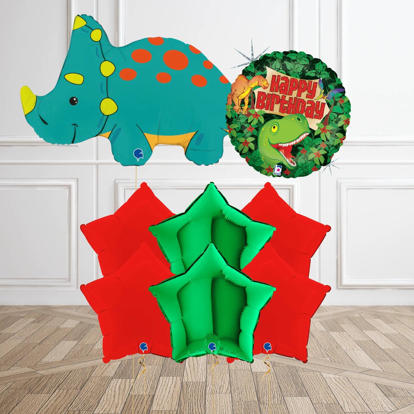 Triceratops Dinosaur Birthday Balloon Bouquet | The Party Hut