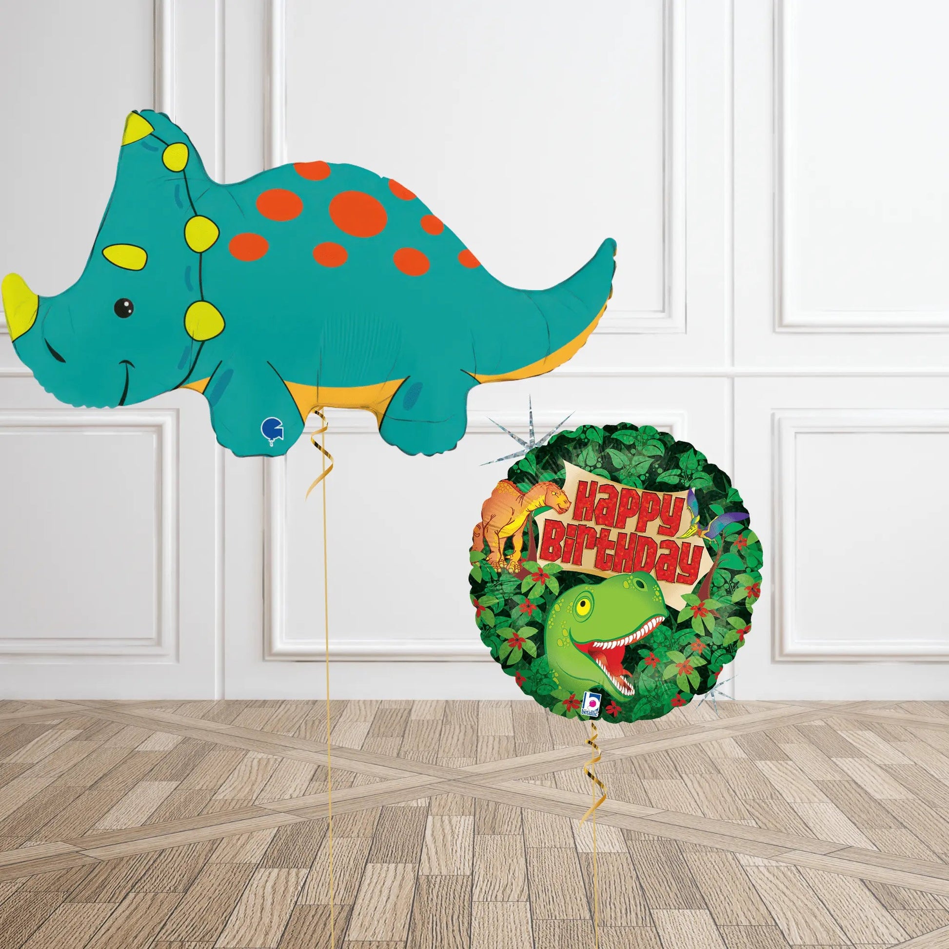 Triceratops Dinosaur Birthday Balloon Bouquet