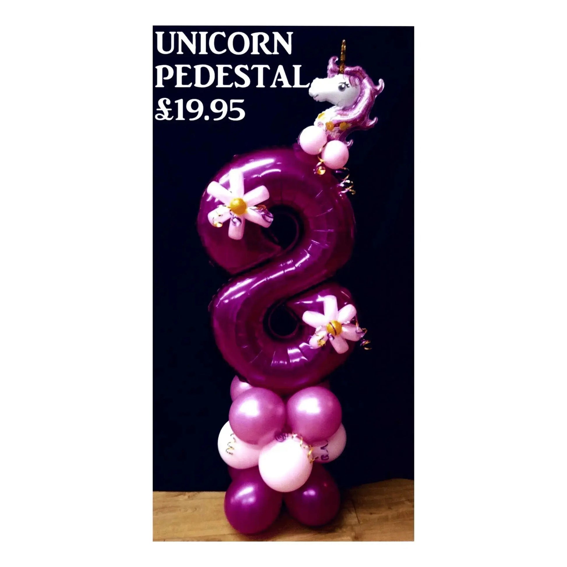 Unicorn Number Stander Balloon Display