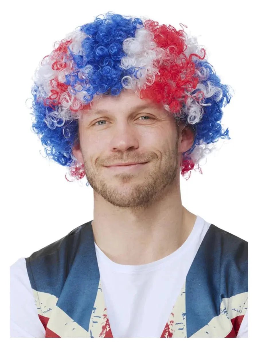 Union Jack Afro Wig | The Party Hut