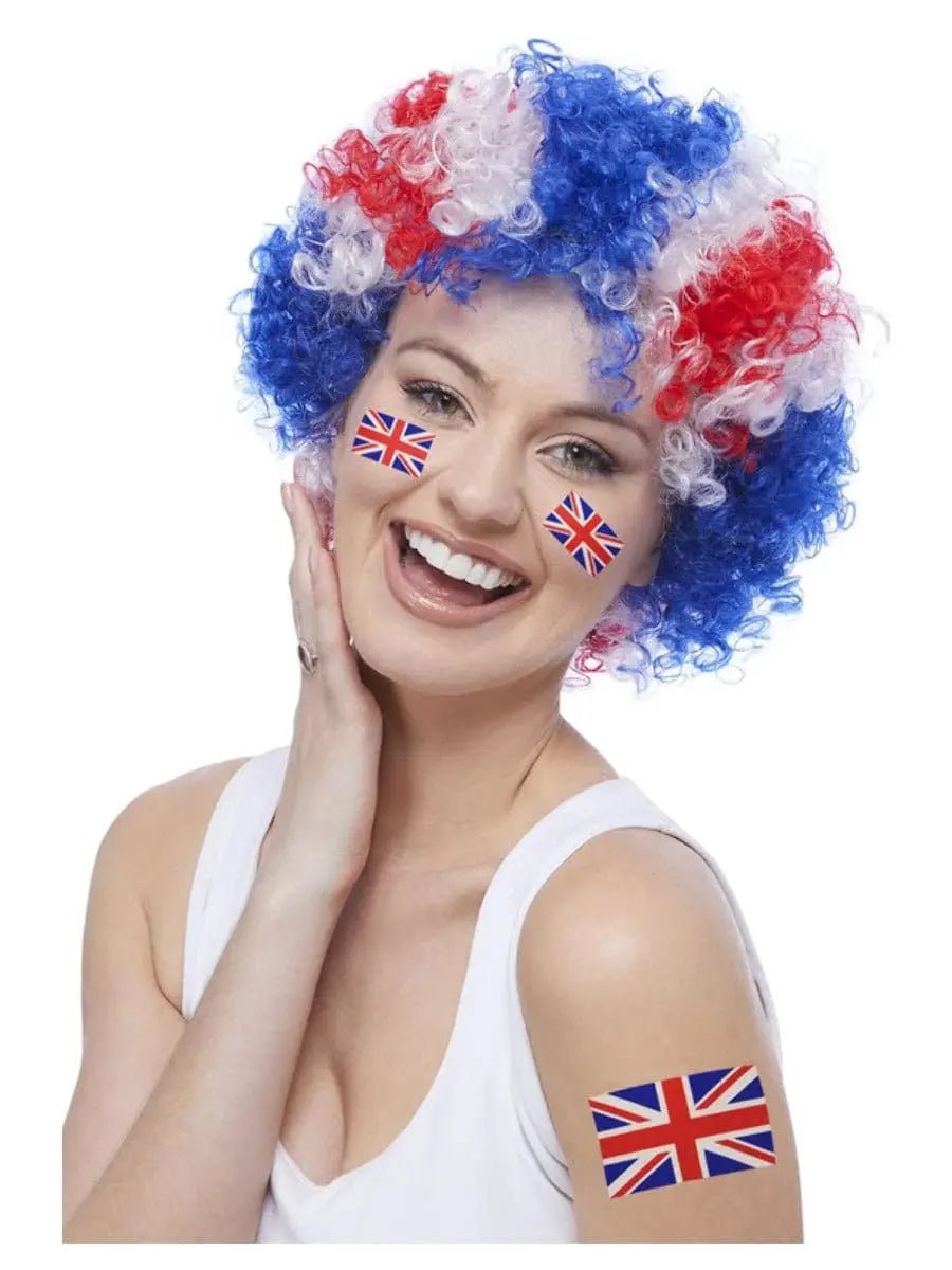 Union Jack Afro Wig | The Party Hut