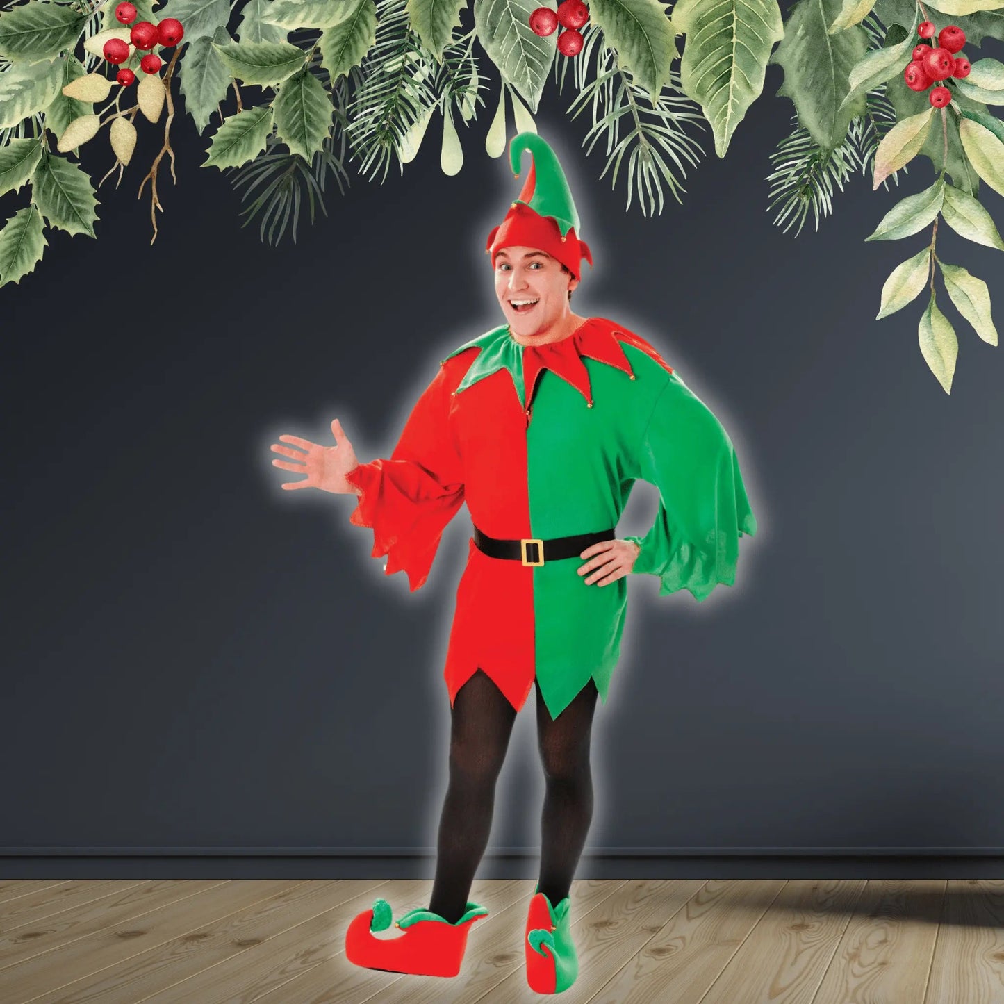 Unisex Elf/Santa’s Helper Costume | The Party Hut