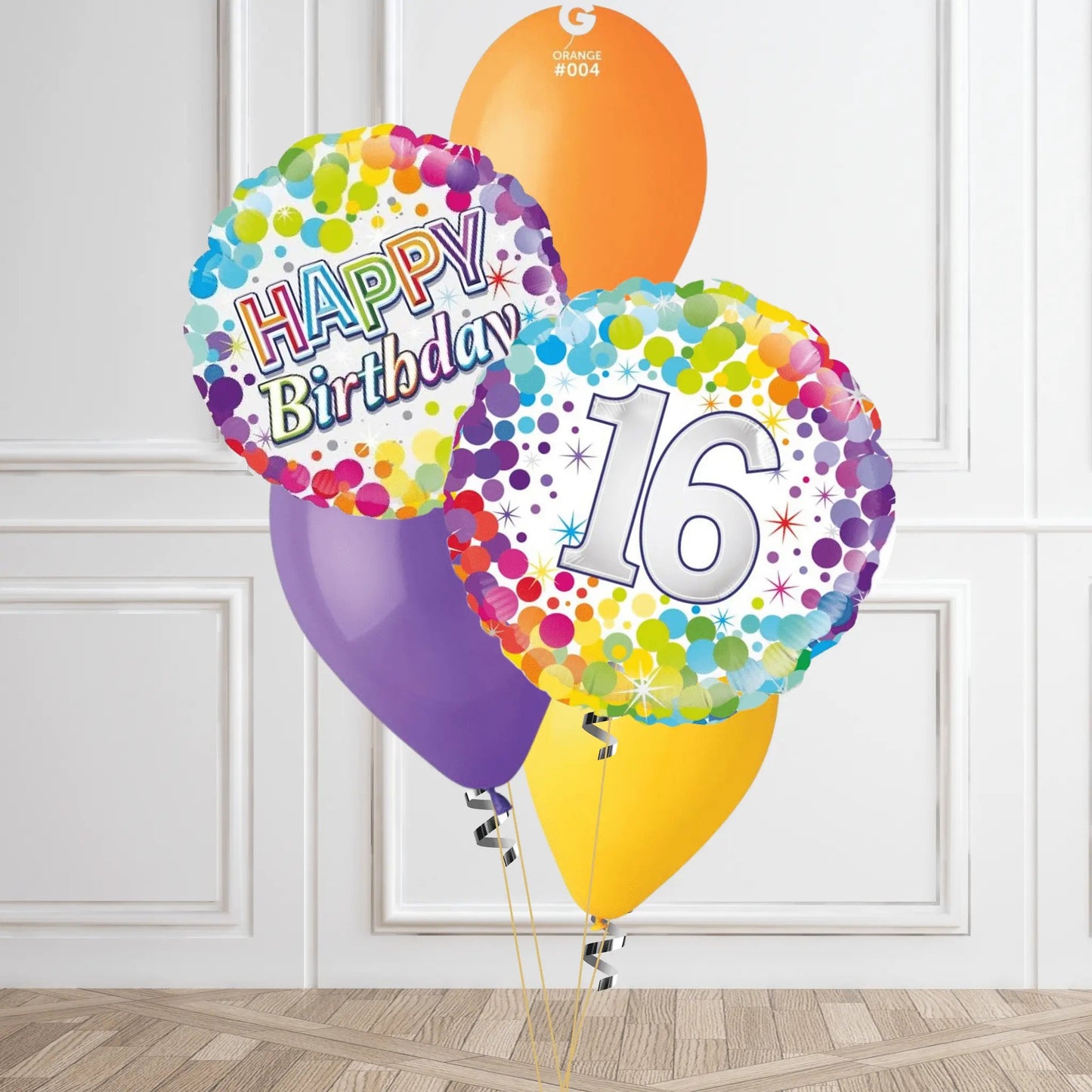 Vibrant "Happy 16th Birthday" Balloon Bouquet – Celebrate in Style! | The Party Hut