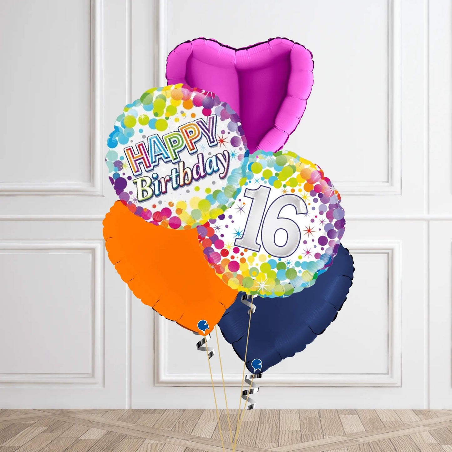 Vibrant "Happy 16th Birthday" Balloon Bouquet – Celebrate in Style! | The Party Hut