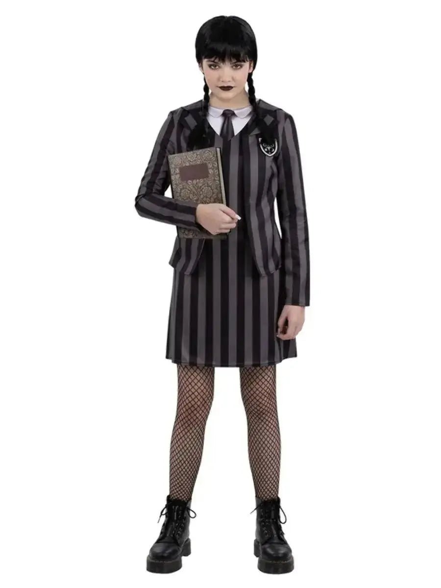 Kids Gothic School Uniform Costume (Wednesday)